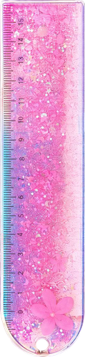 Линейка Пушистик фигурная с блестками, 15см, Арт. RLRFG15, вид