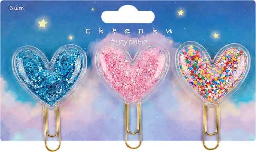 Скрепки фигурные Пушистик, Арт. PPCLF3_1, 3шт, картинка