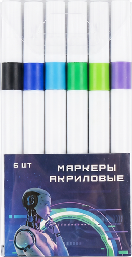 Набор текстовыделителей Кибер 2.0 акриловые, Арт. HGL6, 6шт, изображение
