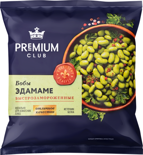 Бобы эдамаме PREMIUM CLUB, 400г, крупный план