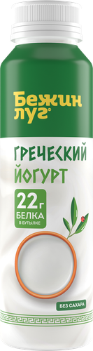 Йогурт питьевой БЕЖИН ЛУГ Греческий 4,5%, без змж, 260г, картинка