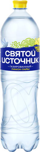 Вода СВЯТОЙ ИСТОЧНИК с ароматом лимона и лайма, газированная, 1.5л, детальное фото
