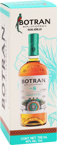 Ром BOTRAN №8 Резерва Классика выдержанный 40%, п/у, 0.7л, картинка