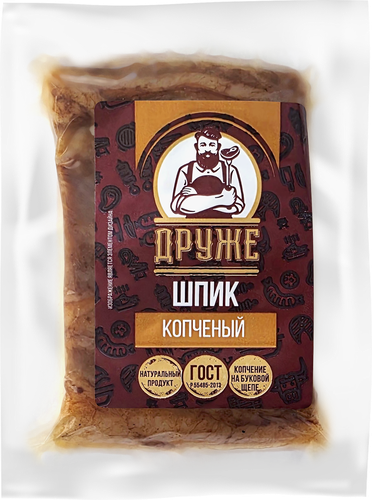 Шпик копченый ДРУЖЕ ГОСТ, весовой, фотография