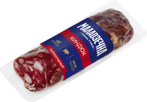 Колбаса сырокопченая МАЛАДЗЕЧНА Киндюк мясная, высший сорт, весовая, изображение