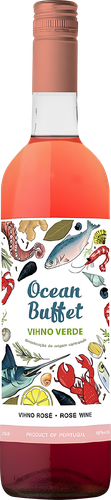 Вино OCEAN BUFFET Виньо Верде Розе розовое полусухое, 0.75л