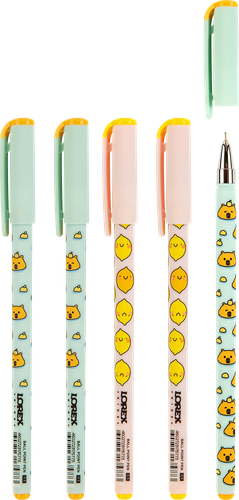 Ручка шариковая LOREX FLOWER/CAPYBARA 0,5мм ultra-soft touch, фотография