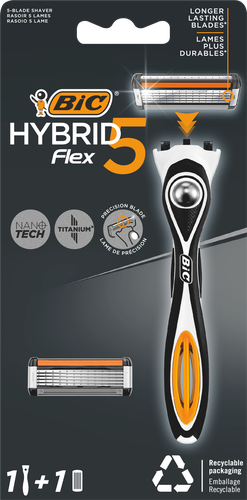 Бритва мужская BIC Hybrid 5 Flex, 1 ручка+1 сменная кассета, детальное фото