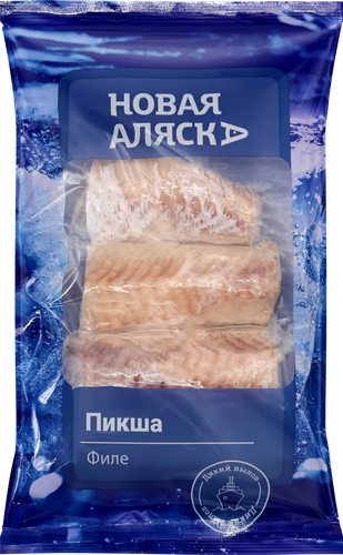 Пикша замороженная НОВАЯ АЛЯСКА филе без кожи, 400г, вид