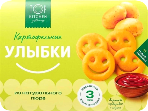 Улыбки картофельные TOP KITCHEN из натурального картофельного пюре, 320г, фото