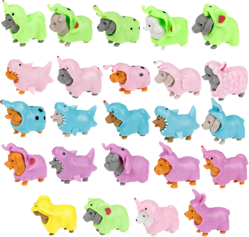 Игрушка 1TOY Прокачка для собачки, тянущиеся собачки в костюмчиках, Арт. Т26812, вид