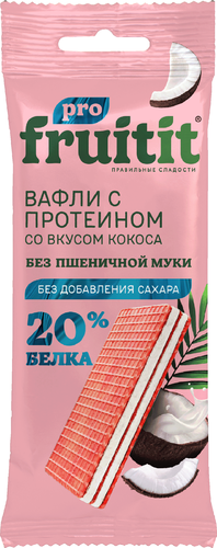 Вафли протеиновые FRUIT IT Pro, со вкусом кокоса, 35г, детальное фото