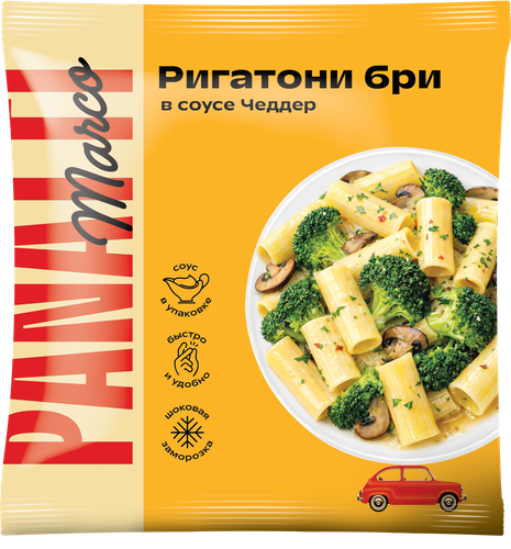 Ригатони MARCO PANATTI Бри с сырным соусом, 400г, крупный план