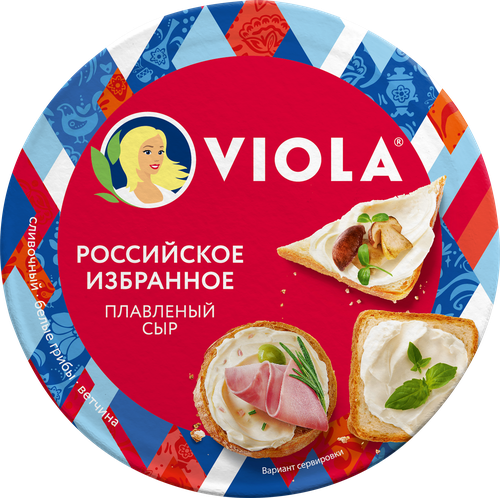 Сыр плавленный VIOLA Ассорти Российское избранное 35%, без змж, 130г, фотография