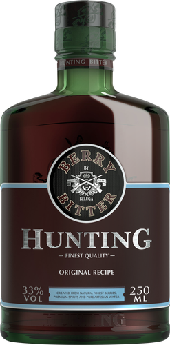 Ликер HUNTING Биттер Ягодный 33%, десертный, 0.25л, детальное фото