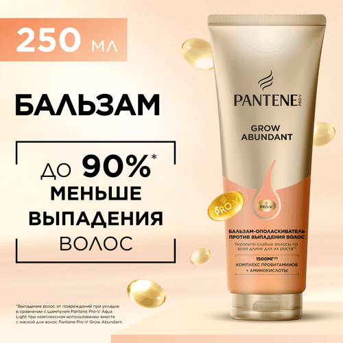 Бальзам-ополаскиватель PANTENE ProV Grow Abundant, 250мл, детальное фото