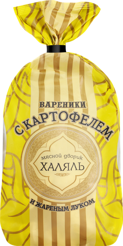 Вареники МЯСНОЙ ДВОРИК ХАЛЯЛЬ с картофелем и жареным луком, 600г, детальное фото