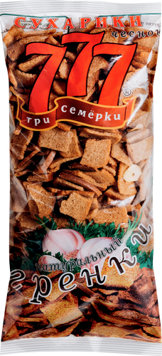 Гренки ржано-пшеничные 777 с чесноком, 500г, вид