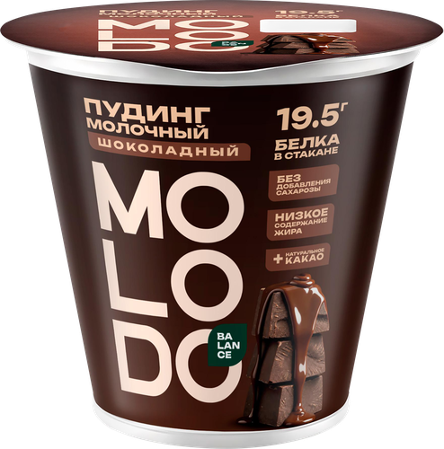 Пудинг молочный MOLODO BALANCE Шоколадный 1,5%, без змж, 195г, фотография