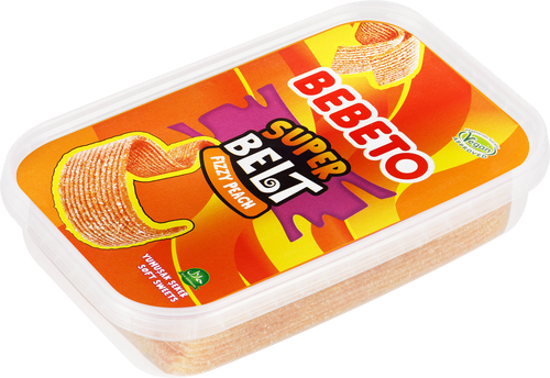 Мармелад жевательный BEBETO Super belt fizzy peach со вкусом персика, 400г, картинка