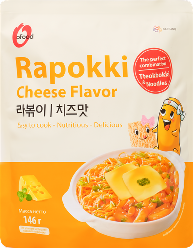 Рапокки DAESANG Со вкусом сыра, 146г, крупный план