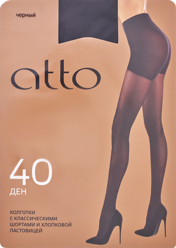 Колготки женские ATTO р. 4 40 den, черные, Арт. ATBE40, фото