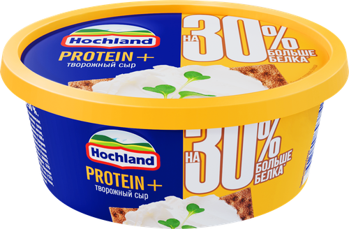 Сыр творожный HOCHLAND Protein+ Cливочный 50%, без змж, 140г, фотография