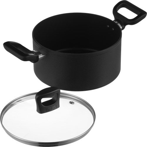 Кастрюля TEFAL Flavor Force 20см, Thermo-Signal, стеклянная крышка, антипригарное покрытие, картинка