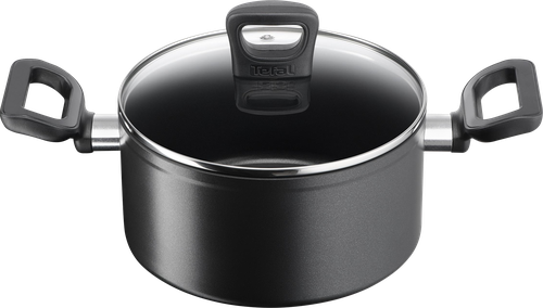 Кастрюля TEFAL Flavor Force 20см, Thermo-Signal, стеклянная крышка, антипригарное покрытие, изображение