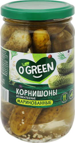 Корнишоны маринованные O'GREEN, 340г, картинка