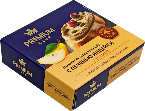 Паштет PREMIUM CLUB с печенью индейки и грушей, 160г, изображение