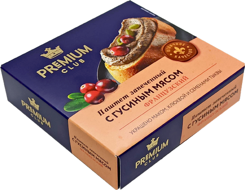 Паштет PREMIUM CLUB с гусиным мясом, 160г, изображение