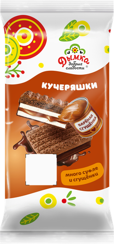 Печенье ДЫМКА Кучеряшки, суфле-вареная сгущенка, глазированное, 255г, картинка
