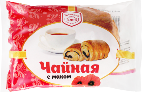 Сдоба ЩЕЛКОВОХЛЕБ Чайная с маком, 75г, фото