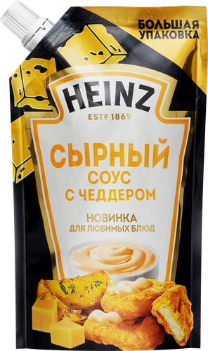 Соус HEINZ Сырный, с чеддером, 300г, крупный план