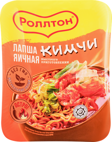 Лапша РОЛЛТОН Со вкусом кимчи, 90г, картинка