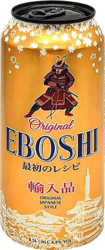 Напиток пивной светлый EBOSHI ORIGINAL фильтрованный пастеризованный 4,8%, 0.5л, фото