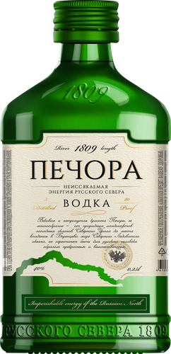 Водка ПЕЧОРА 40%, 0.25л, фото