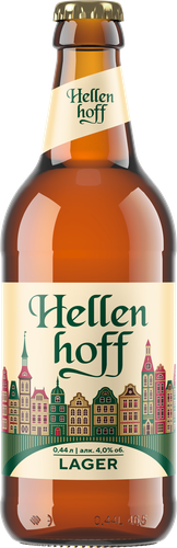Пиво светлое HELLENHOFF EXC Lager пастеризованное 4%, 0.44л, изображение