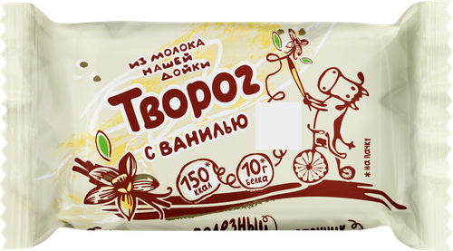 Творог НАШЕЙ ДОЙКИ с ванилью 5%, без змж, 80г, детальное фото