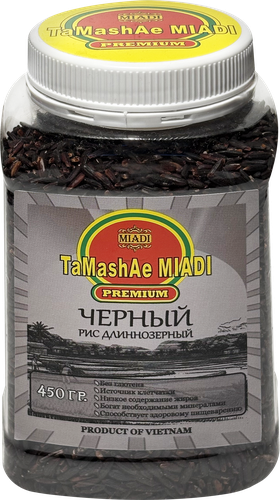 Рис длиннозерный TAMASHAE MIADI PREMIUM Черный, 450г, детальное фото