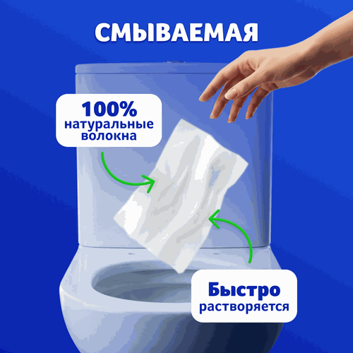 Бумага туалетная влажная ZEMMA Деликатная забота, 40шт, фото