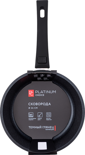 Сковорода PLATINUM CHOICE литая с антипригарным покрытием, 24см, индукция, Арт. PC_24_SR_Gloss, фото