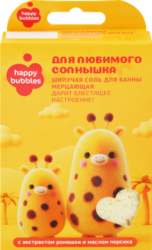 Соль для ванн HAPPY BUBBLES Шипучая, в ассортименте, 100г, вид