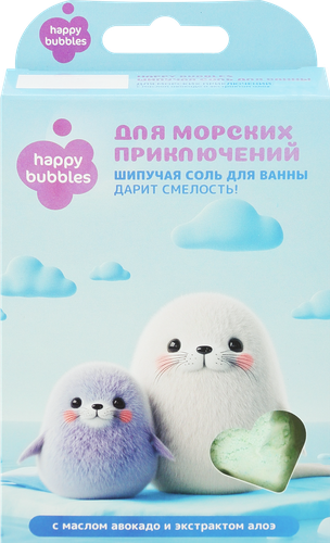 Соль для ванн HAPPY BUBBLES Шипучая, в ассортименте, 100г, вид