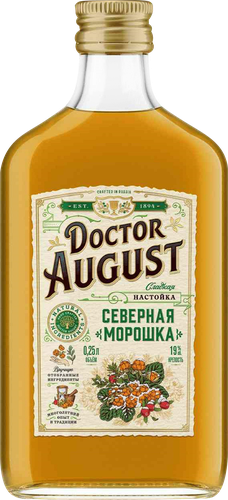 Настойка ДОКТОР АВГУСТ Северная морошка 19%, сладкая, 0.25л