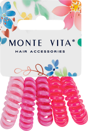 Набор резинок для волос MONTE VITA d=3см, пружинка, 5шт, картинка
