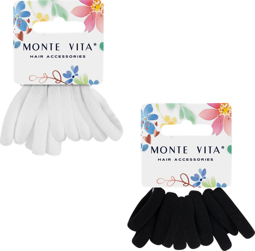 Набор резинок для волос MONTE VITA мягкие, средние, 10шт, вид