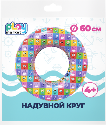 Круг для плавания надувной ФЕНИКС-ПРЕЗЕНТ d=60см с 4-х лет, Арт. 94124, крупный план