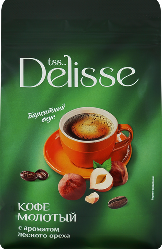 Кофе молотый DELISSE Hazelnut ароматизированный, 200г, фотография